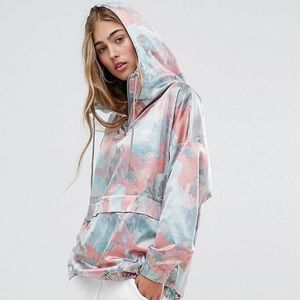 Adidas pastel camo satin hoodie size XL